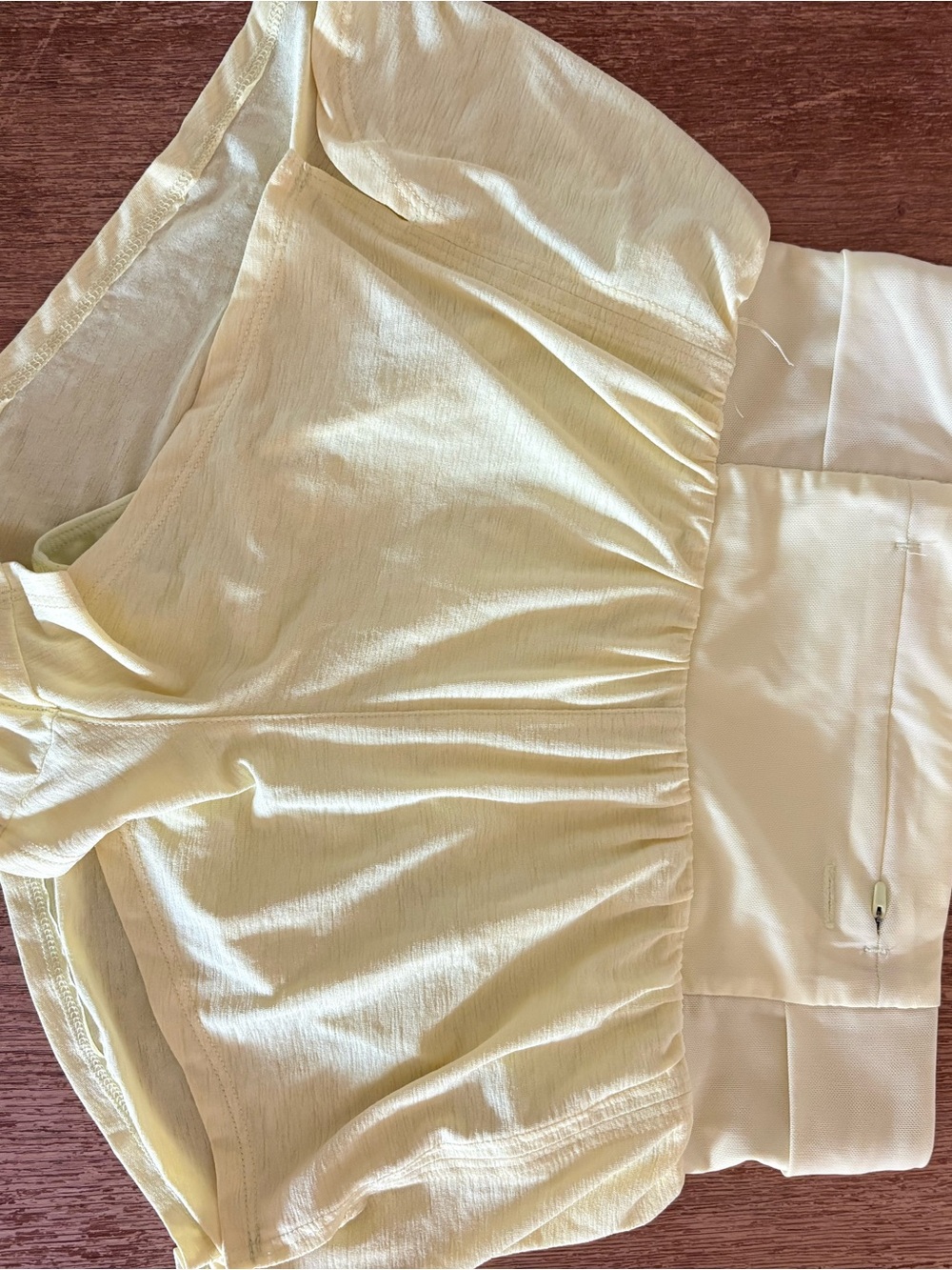 Free People Light Yellow Athletic Shorts